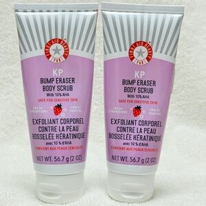 First Aid Beauty KP Bump Eraser Fresh Strawberry Body Scrub with 10% AHA x 2-NEW